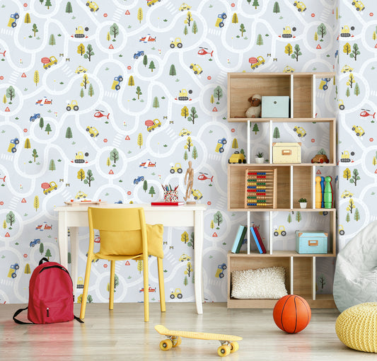 Roundabout Road Light Blue