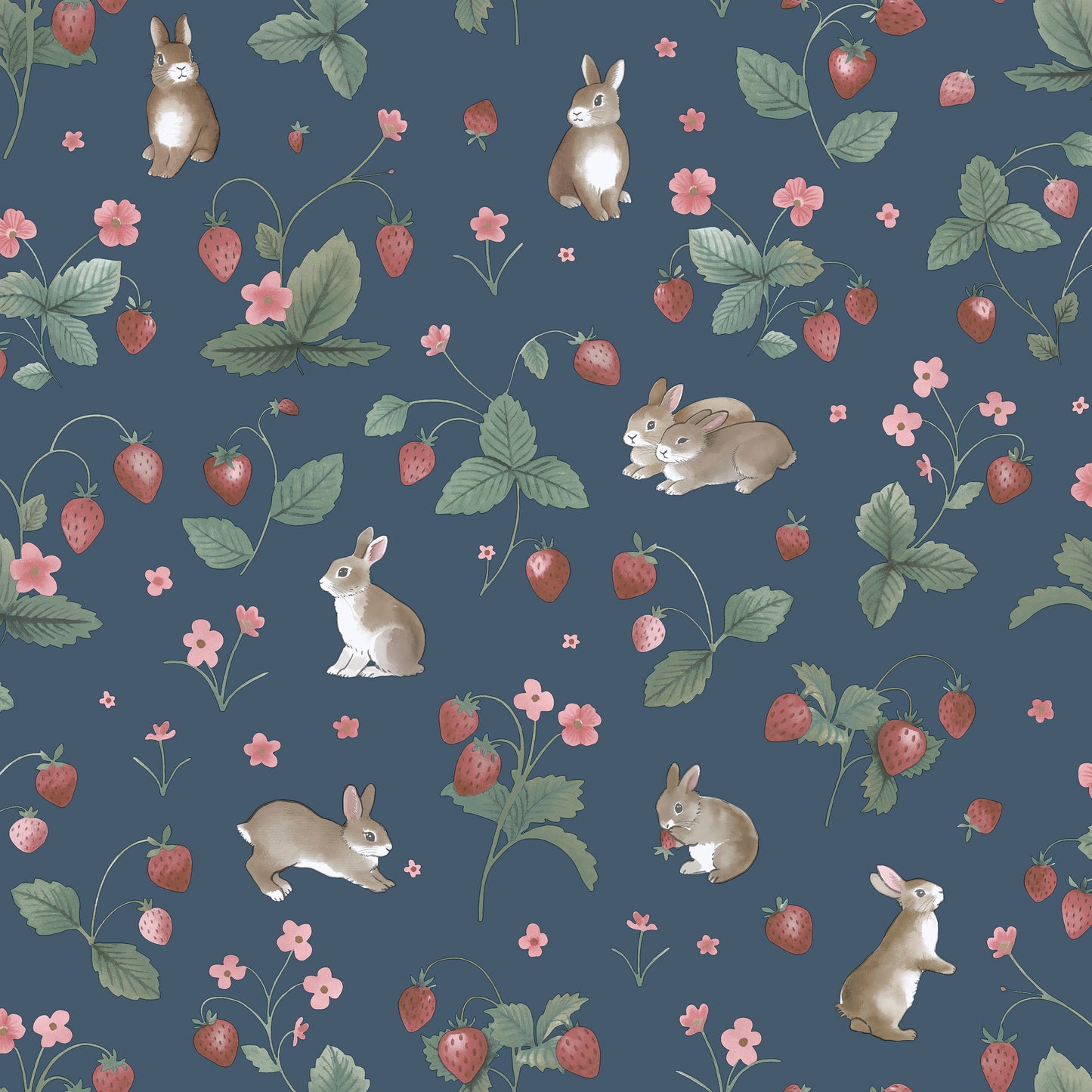 Bunnies & Berries Navy