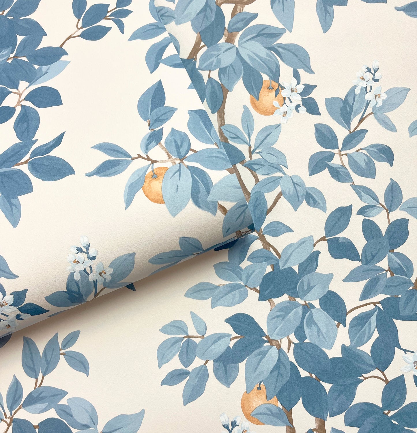 Orange Tree Blue White