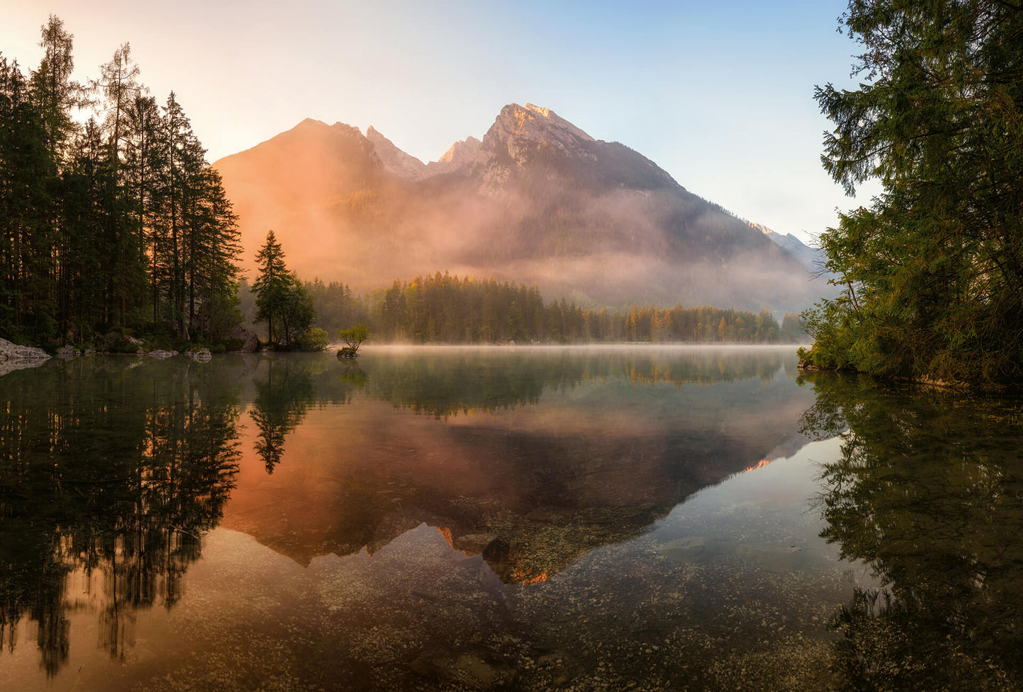 Mountain Lake Mural Wallpaper Inn