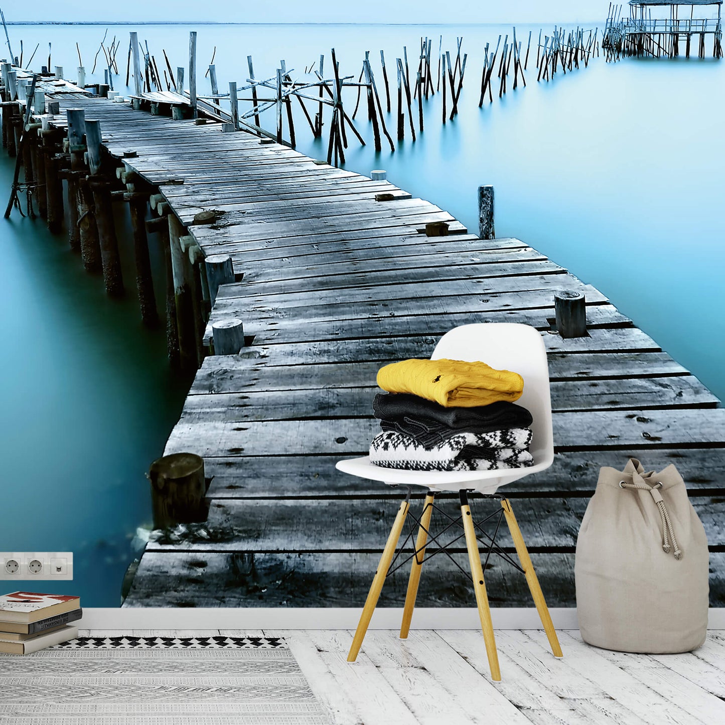 Old Landing Stage Mural Wallpaper Inn