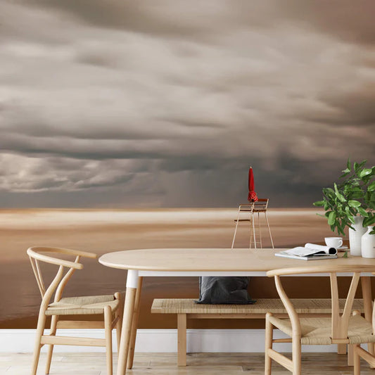 Chair at the Beach Wall Mural Wallpaper Inn