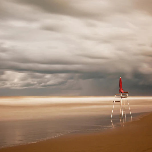Chair at the Beach Wall Mural Wallpaper Inn