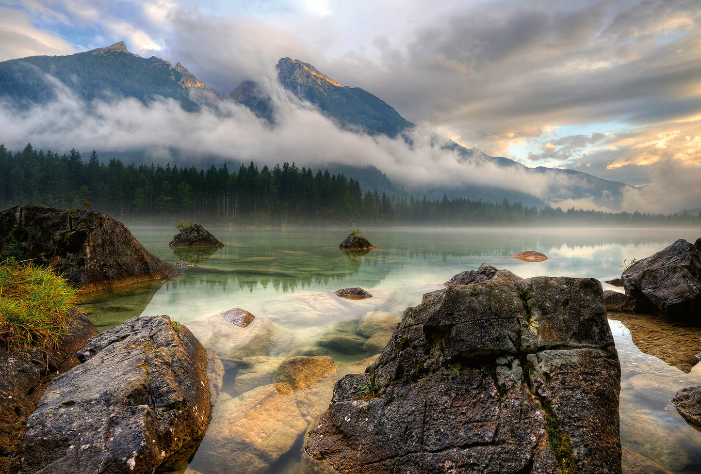 Mountain Lake Mural Wallpaper Inn