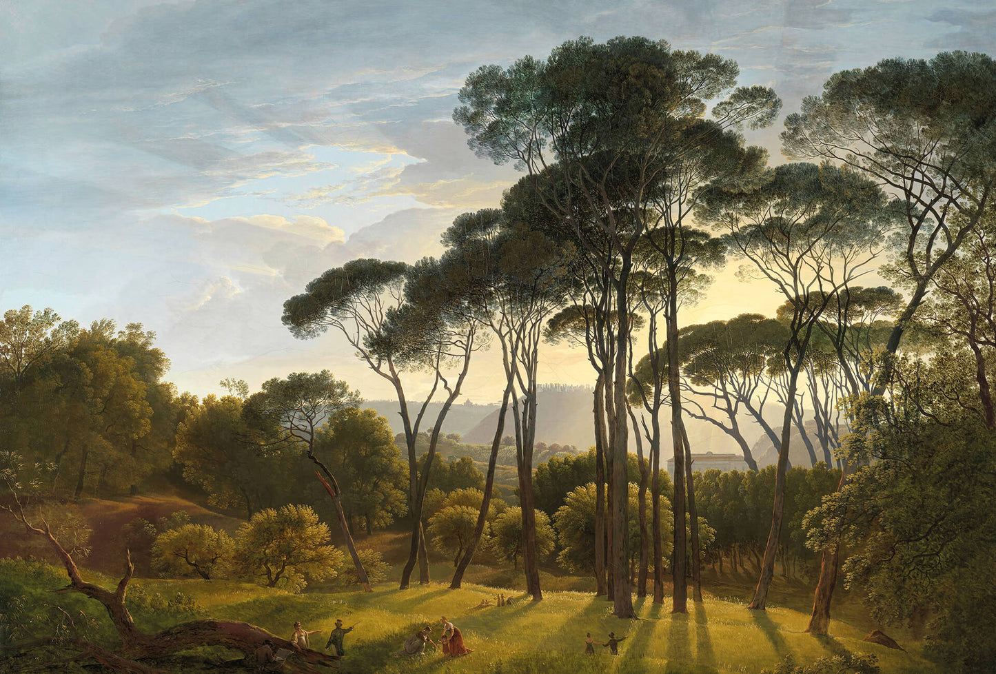 Italian Landscape With Umbrella Pine Trees Mural Wallpaper Inn