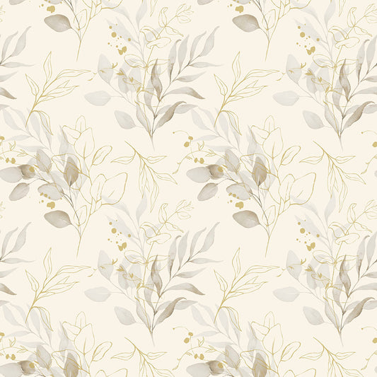 Eucalyptus Leaves Black & White Wallpaper Inn
