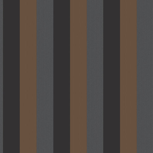 Adelaide Black & Bronz Strips Wallpaper Wallpaper Inn