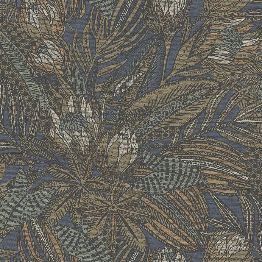 Susara Navy Wallpaper Wallpaper Inn