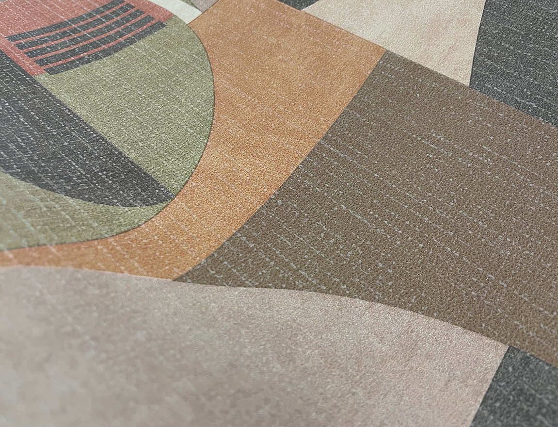 Khalili Orange/Khaki Wallpaper Wallpaper Inn