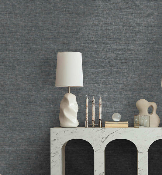 Brocade Navy - Wallpaper Inn