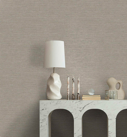 Brocade Taupe - Wallpaper Inn