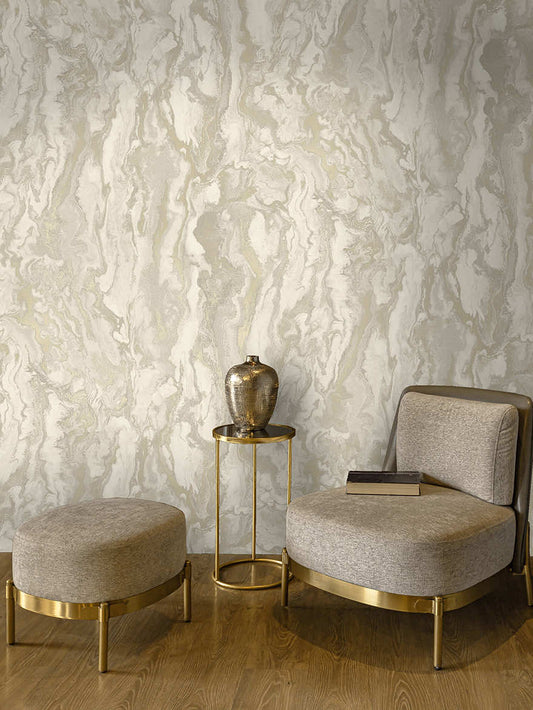 Thassos Marble Cream - Wallpaper Inn