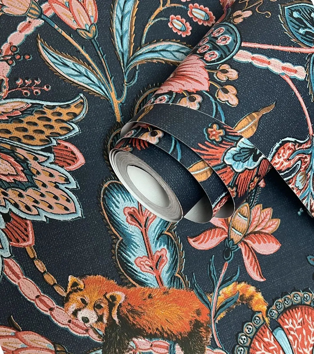 Zari Navy Wallpaper Wallpaper Inn