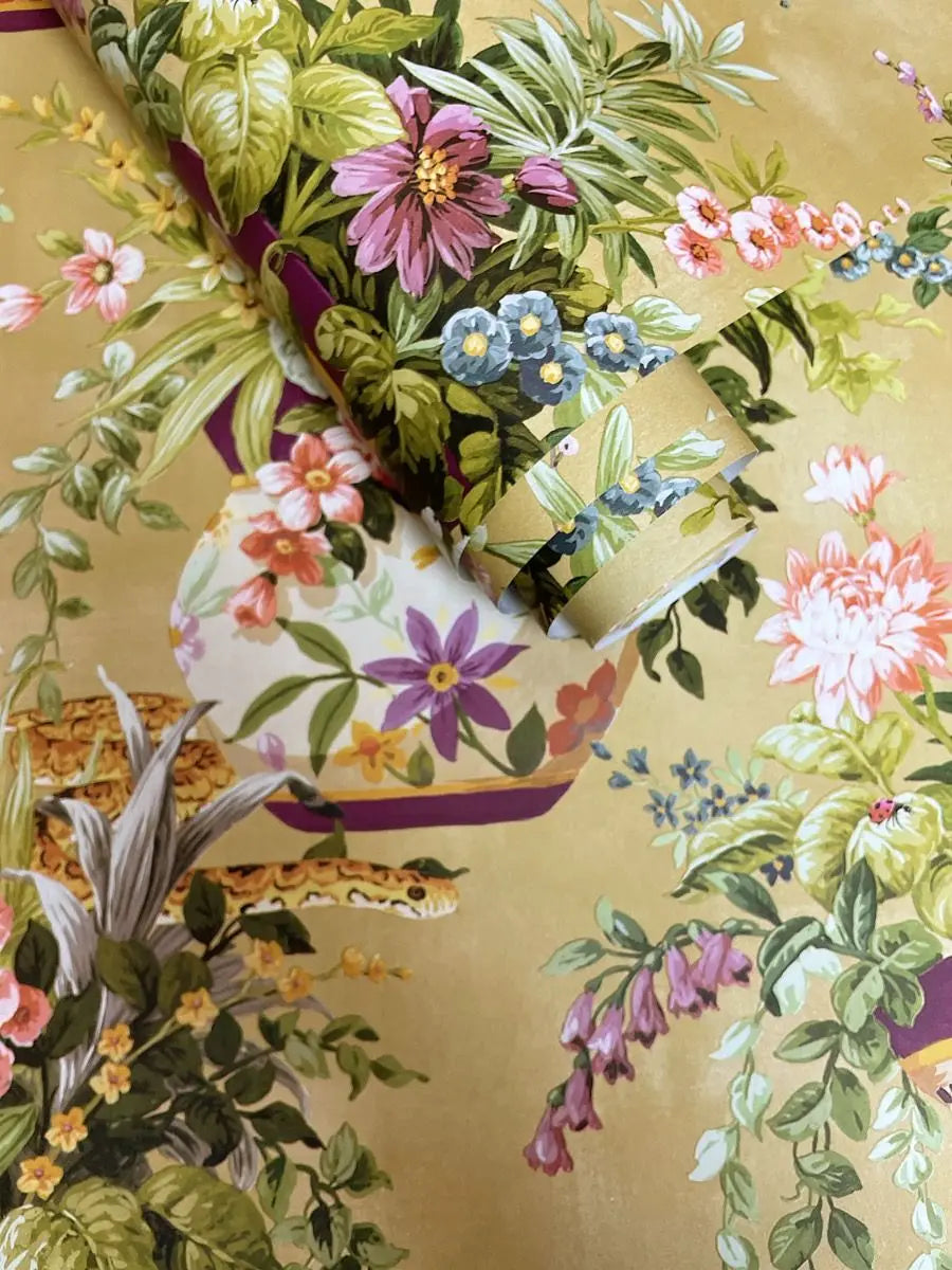 Rivara Ochre Wallpaper Wallpaper Inn