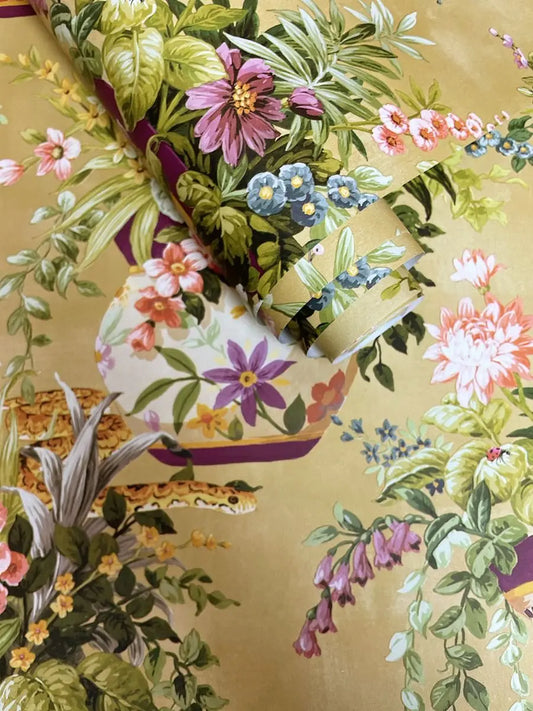 Rivara Ochre Wallpaper Wallpaper Inn