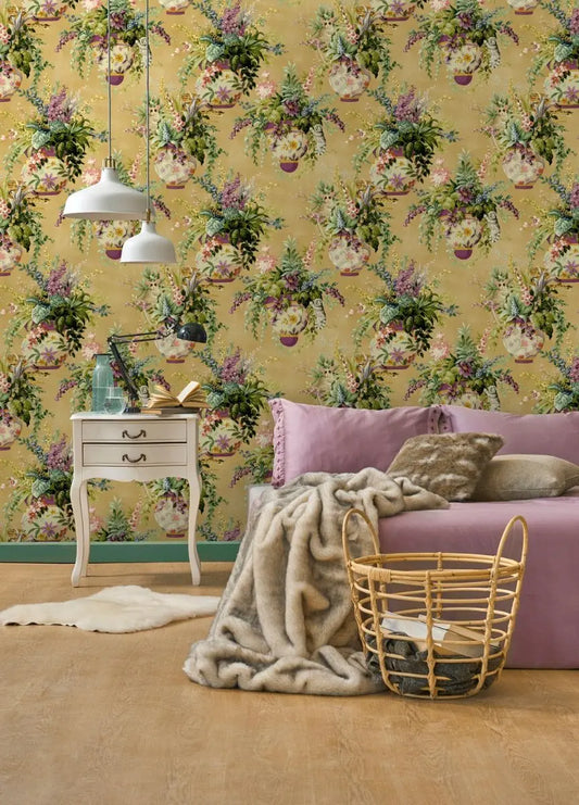 Rivara Ochre Wallpaper Wallpaper Inn