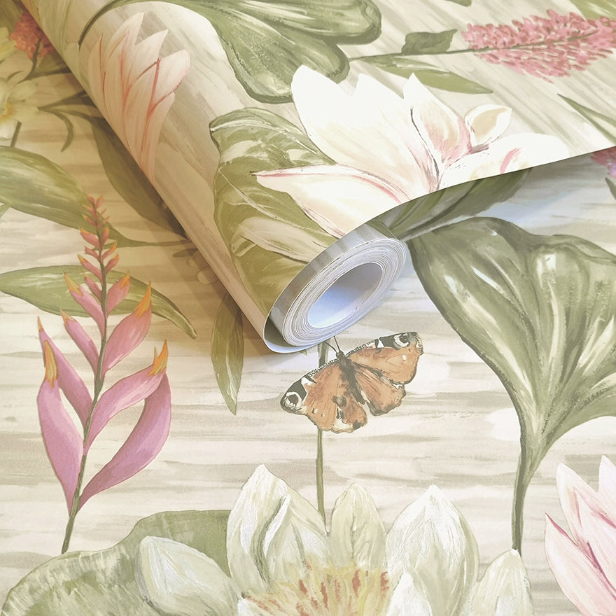 Water Lily Wallpaper Wallpaper Inn