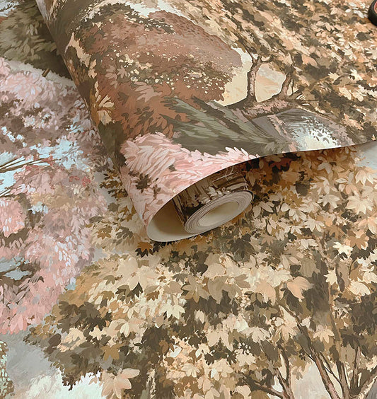 Pinecrest Wallpaper Rust / Green