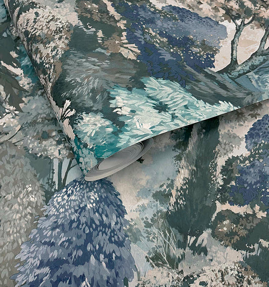 Pinecrest Wallpaper Teal / Green