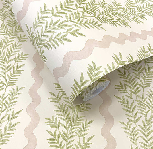 Pipkin Stripe Wallpaper Cream / Blush