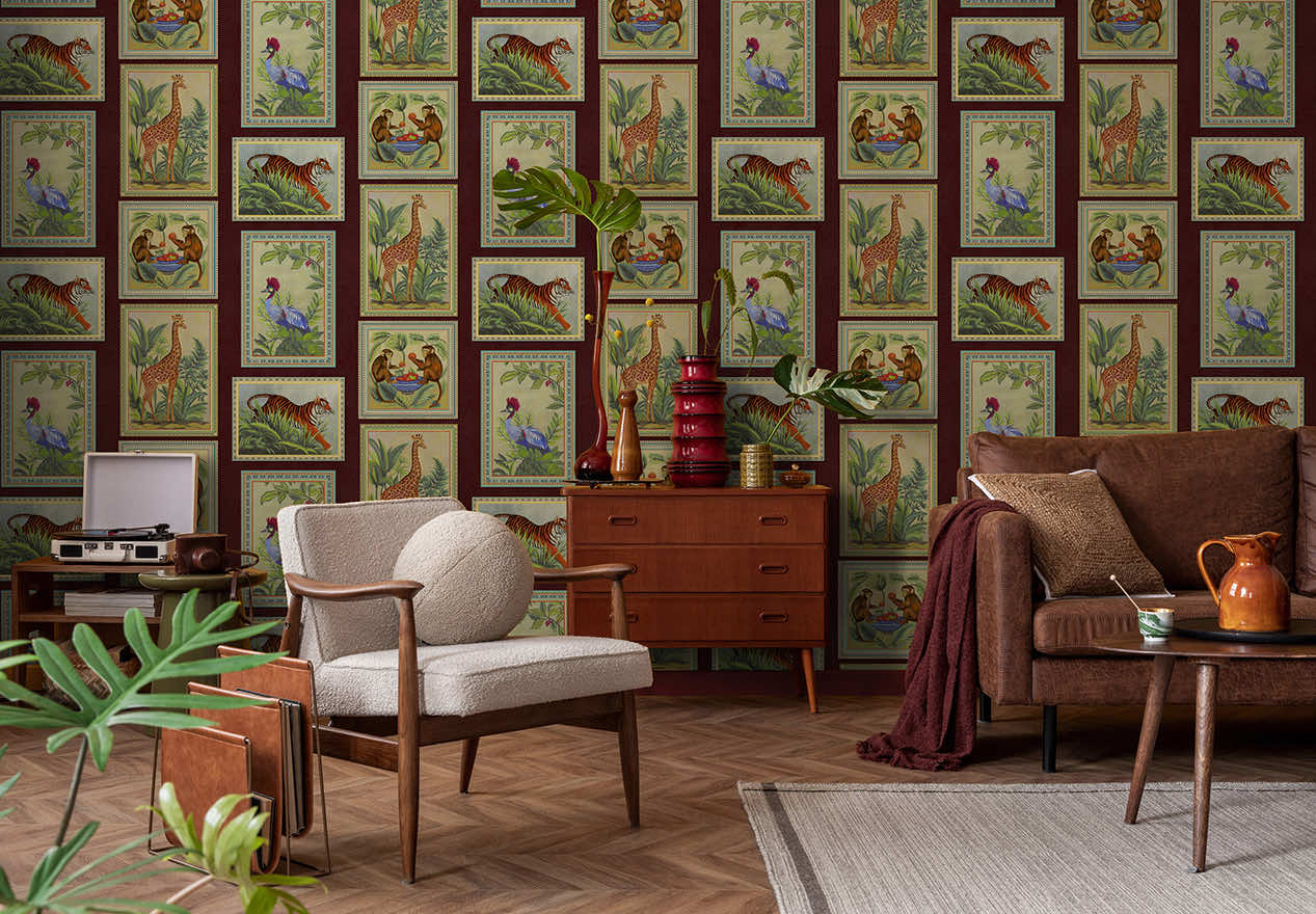 Menagerie Berry - Wallpaper Inn