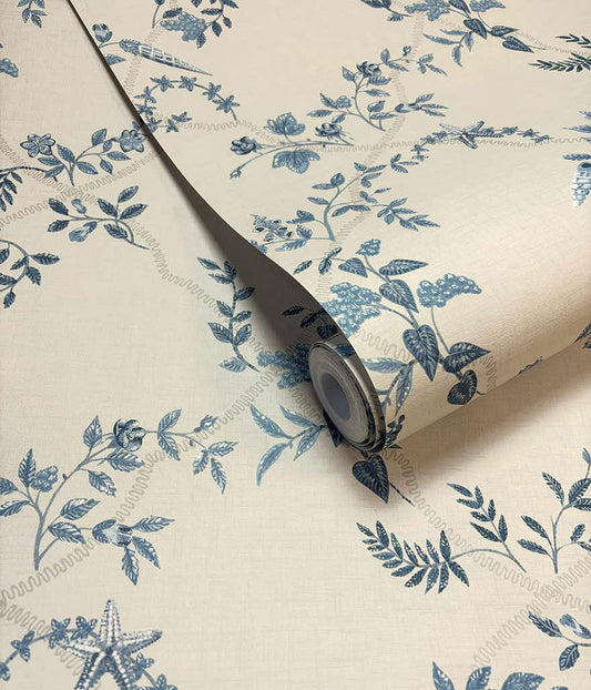 Marina Navy/Cream - Wallpaper Inn