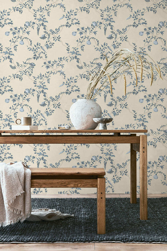 Marina Navy/Cream - Wallpaper Inn