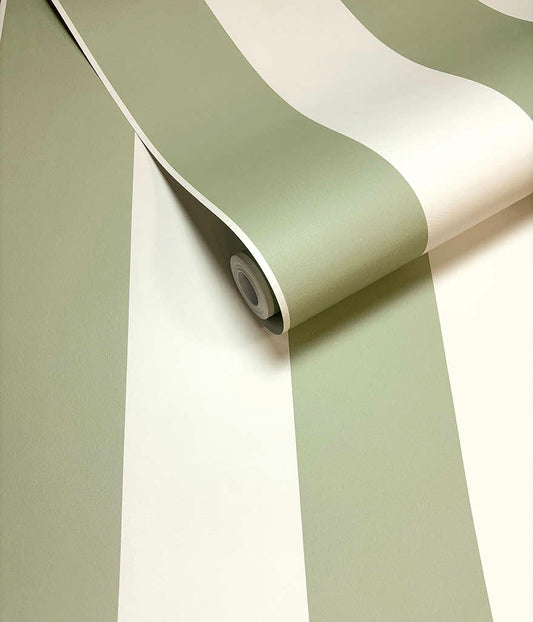 Cordelia Stripe Sage - Wallpaper Inn