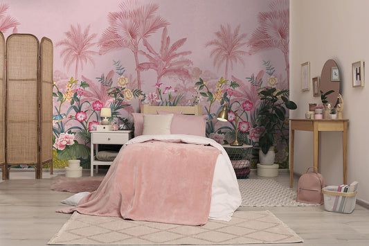 Palm Tree Paradise Mural Wallpaper Inn