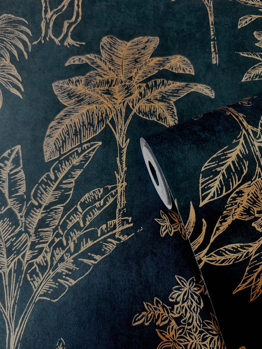 Zen Foliage Copper & Black