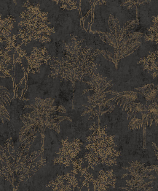 Zen Foliage Copper & Black