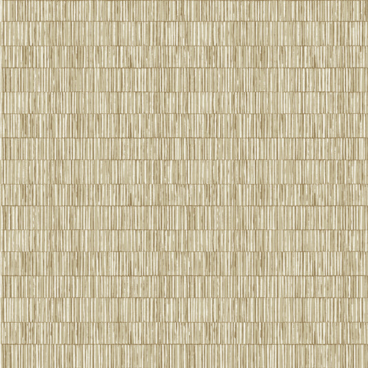 Bamboo Screen Beige & Light Gold on Cream