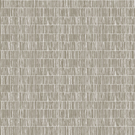 Bamboo Screen Silver Grey on White