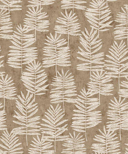 Tumbling Leaf Beige & Pale Gold on Brown
