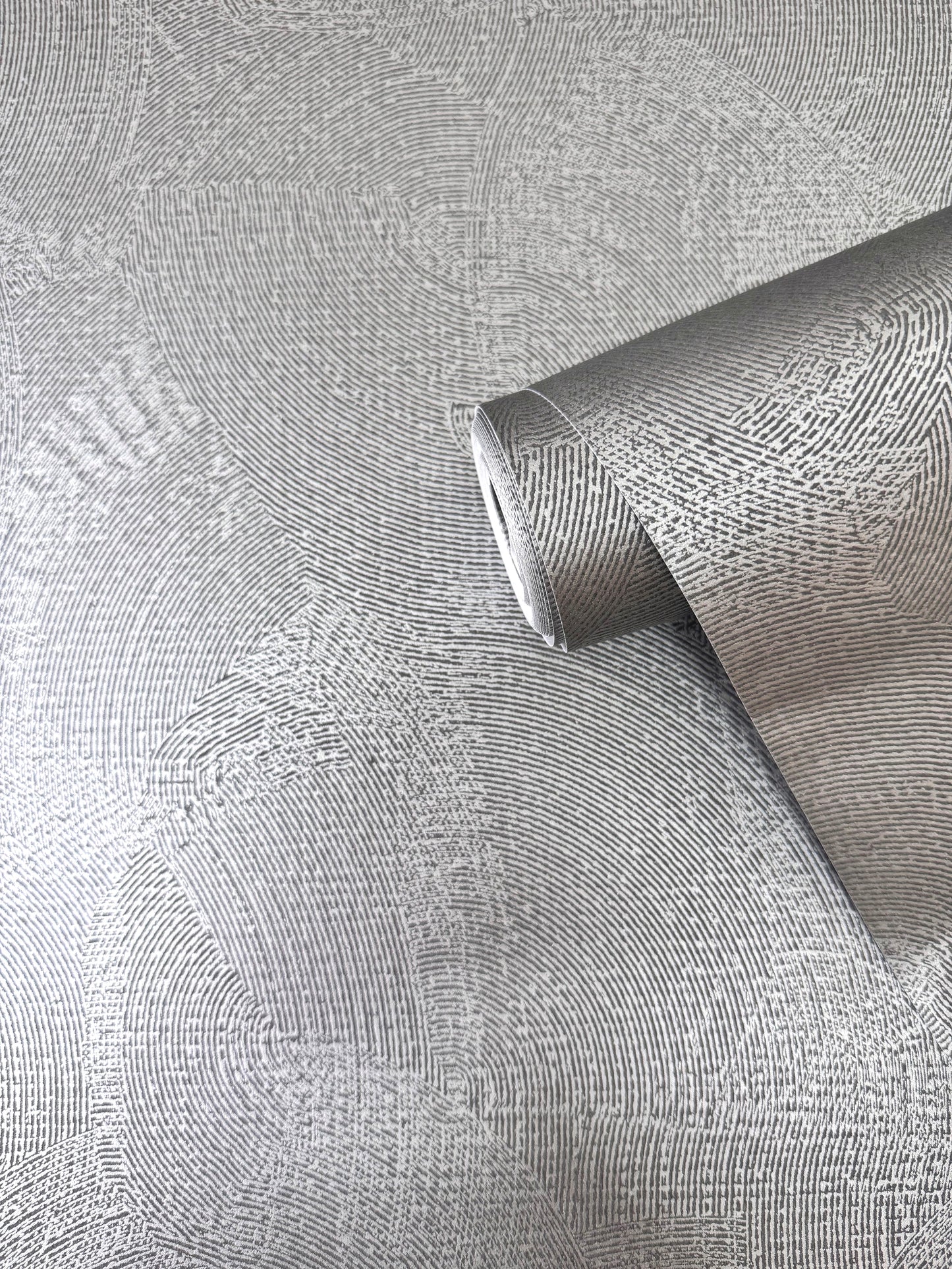 Plaster Fan Silver on Grey