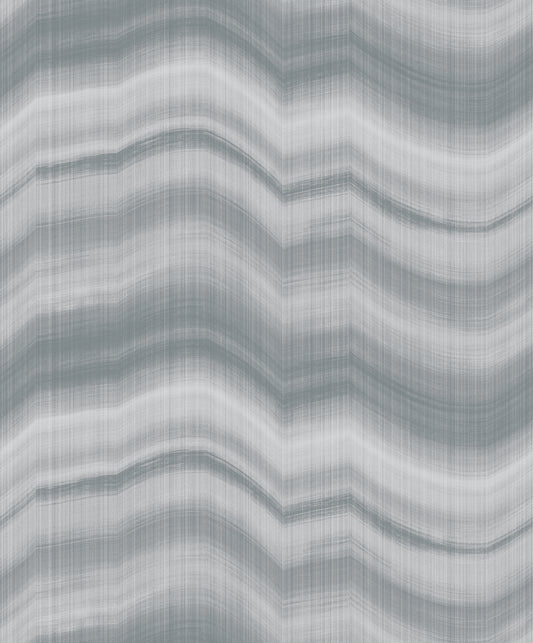 Cloudy Stripe Silver on Grey