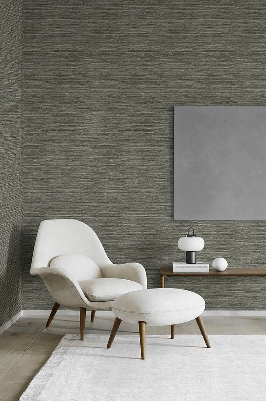 Weave- Effect Textile Wallpaper Wallpaper Inn