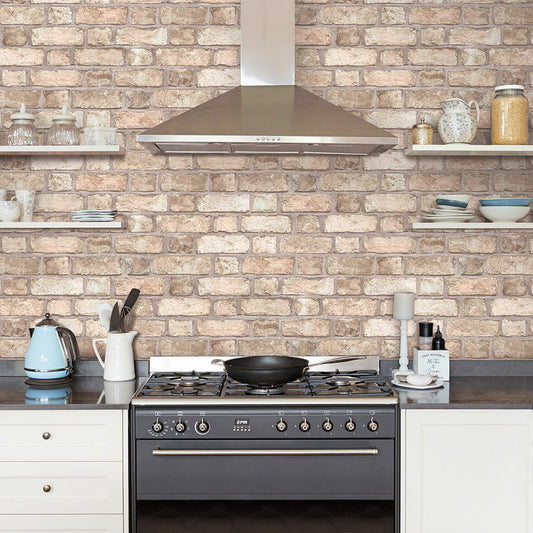 Farmhouse Brick Wallpaper - Wallpaper Inn