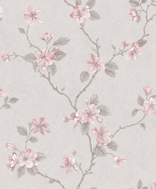 Dogwood Floral Light Taupe / Pink
