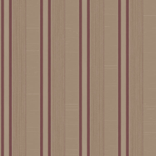 Silk Stripe Burgandy / Light Brown