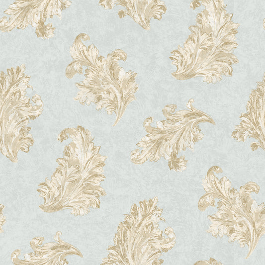 Acanthus Light Blue / Beige / Gold