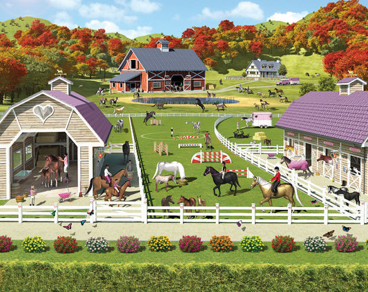 Horse & Pony Stables Mural Wallpaper Inn
