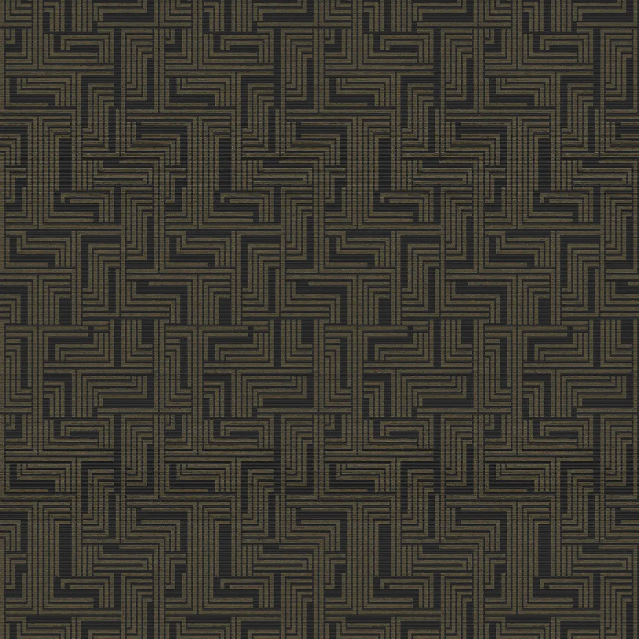 Geometric Bronze/Black Wallpaper Wallpaper Inn