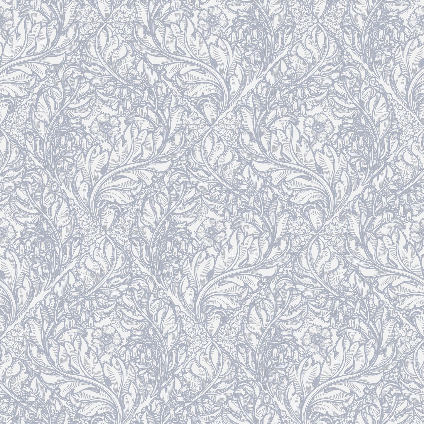 Rambleicious Floral Pale Blue - Wallpaper Inn