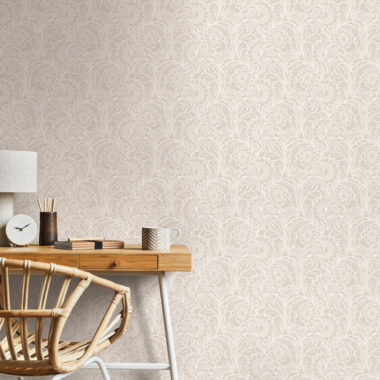 Sunnyside Up Light Taupe - Wallpaper Inn