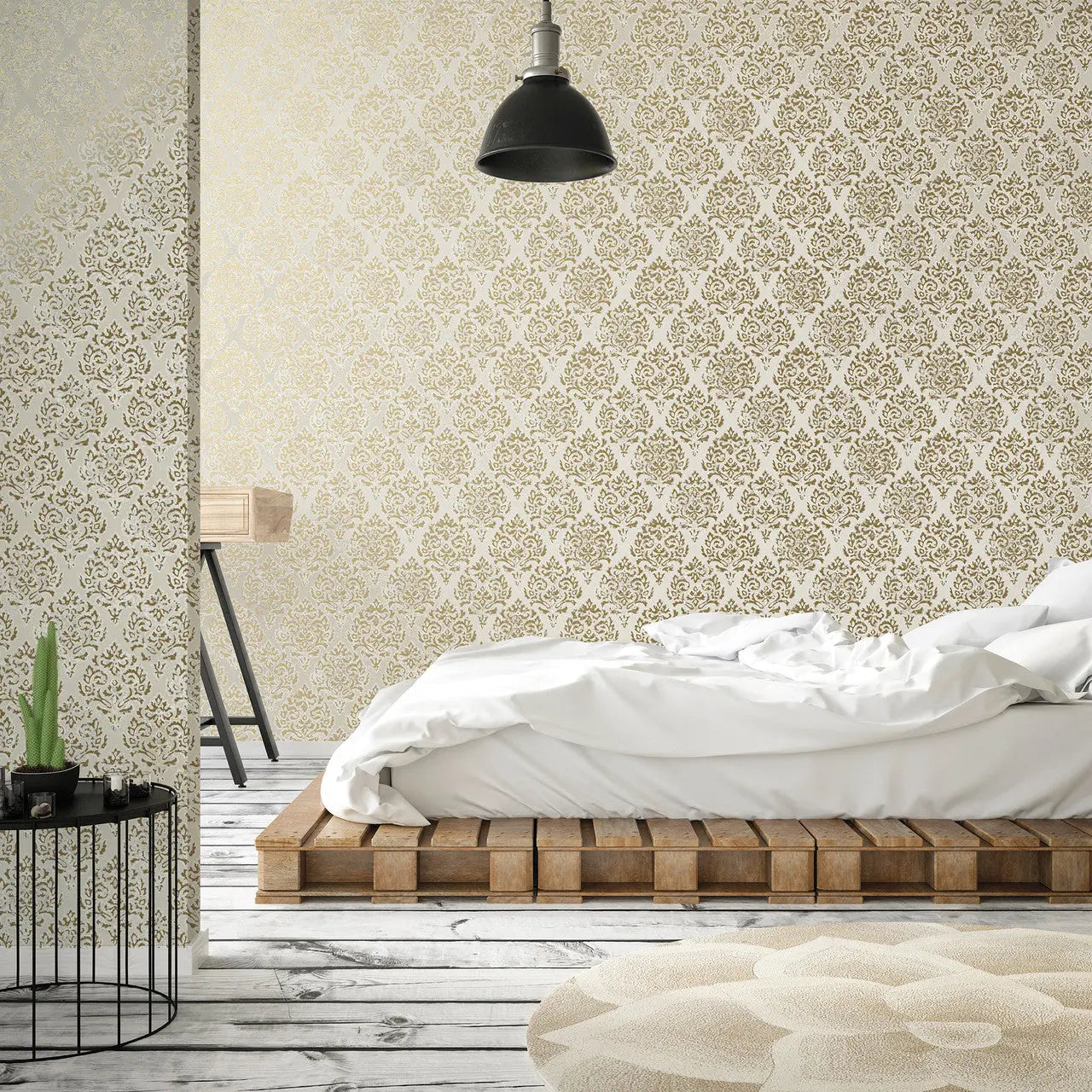 Modern Damask Mottled Wallpaper Wallpaper Inn