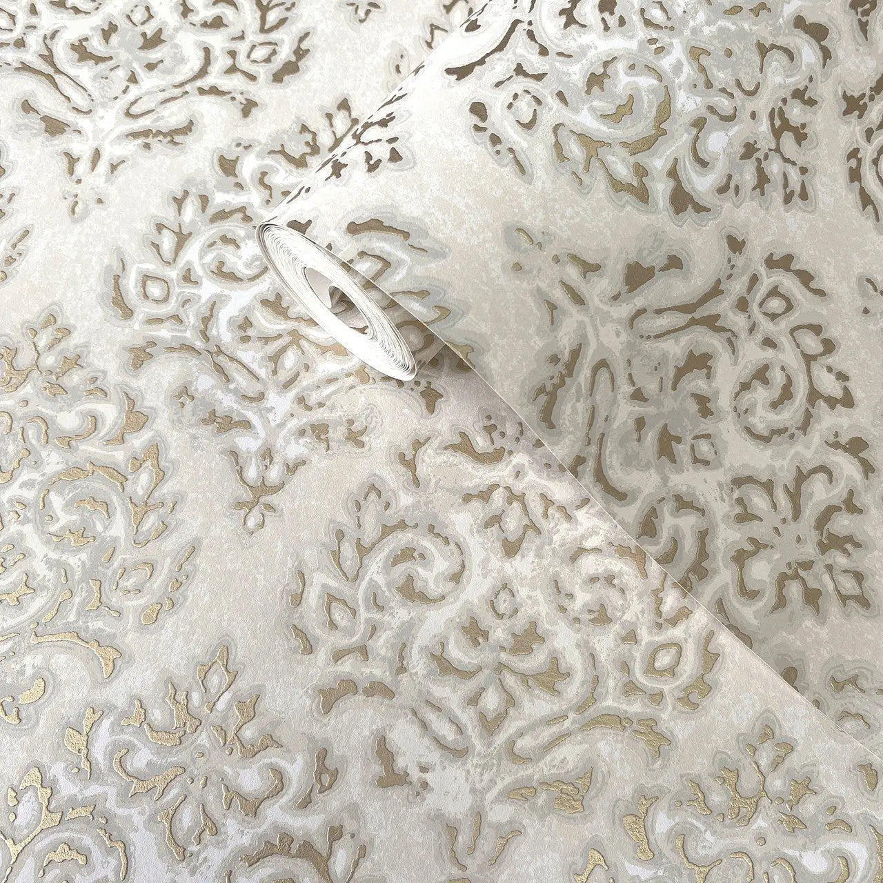 Modern Damask Mottled Wallpaper Wallpaper Inn