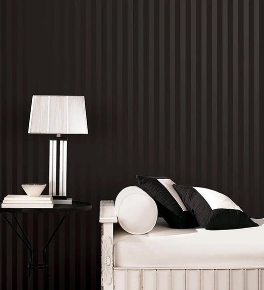 Black on Black Stripe wallpaper Wallpaper Inn