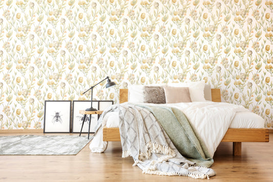 Pomegranate Trail - Linen Mix Wallpaper