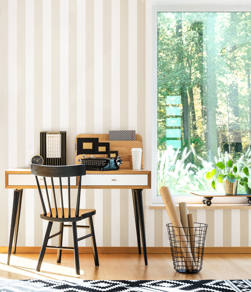 Bloc Stripe Porcelain - Wallpaper Inn